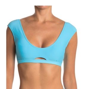 VYB Swim Solid Cap Sleeve Bralette Size S/M